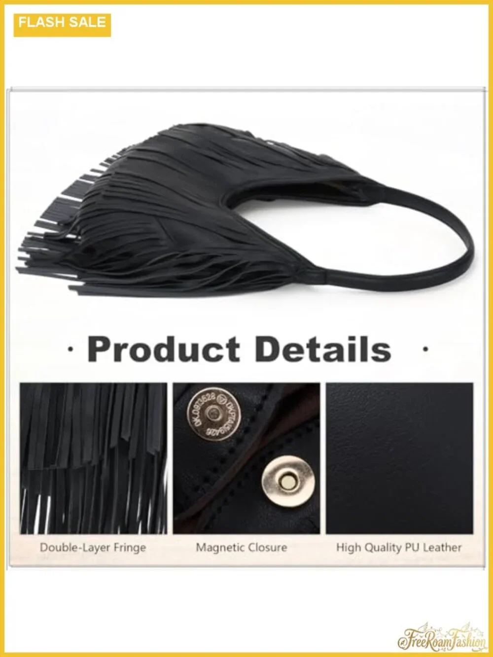 Vintage Fringe Hobo Purse for Women PU Leather Tassel Shoulder Bag Western